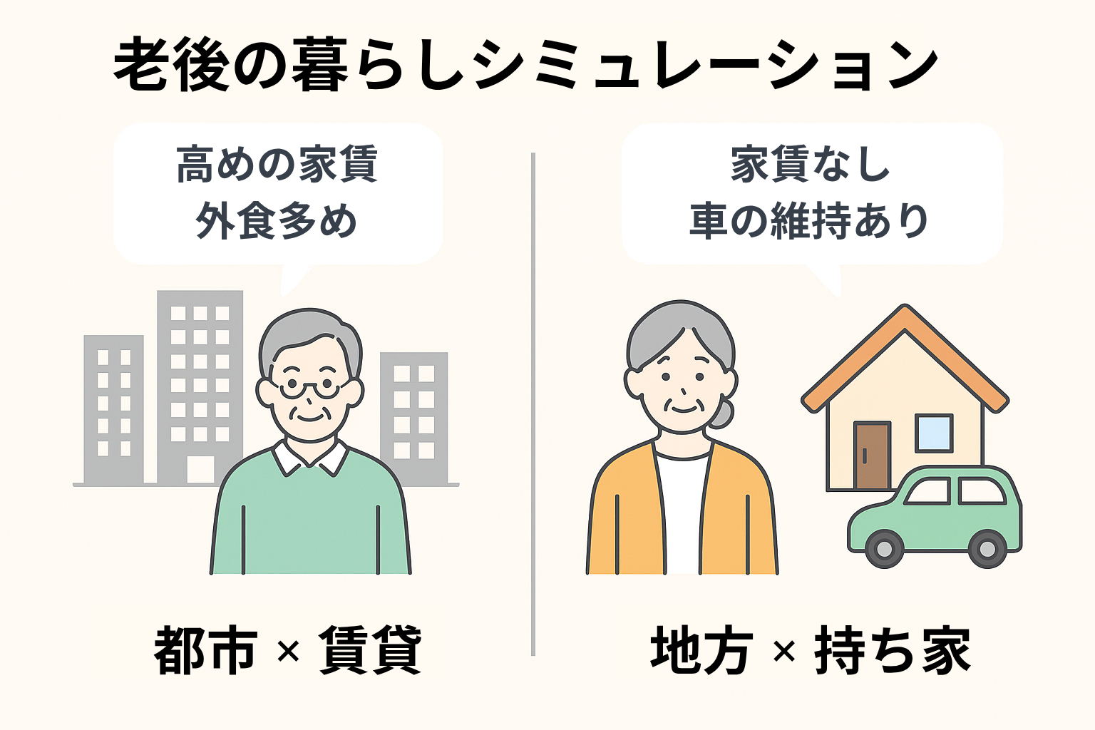 老後の暮らしシミュレーション